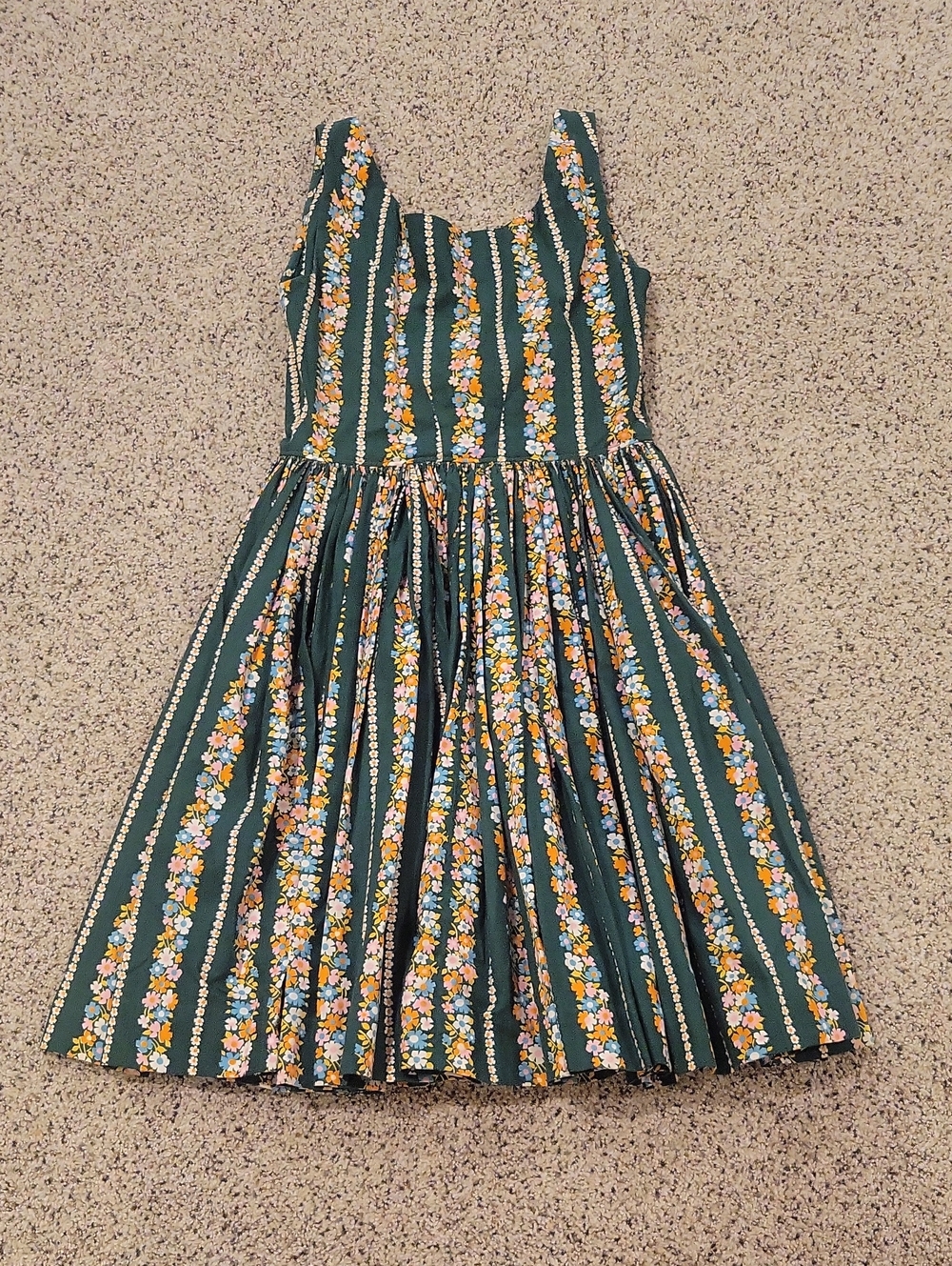 Vintage Handmade 60's 70's A-Line Dress Small